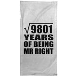 99th Anniversary Square Root of 9801 Years of Being Mr Right - Hand Towel