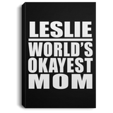 Leslie World's Okayest Mom - Canvas Portrait