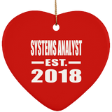 Systems Analyst Established EST. 2018 - Heart Ornament