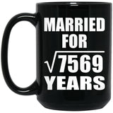 87th Anniversary Married For Square Root of 7569 Years - 15oz Coffee Mug Black