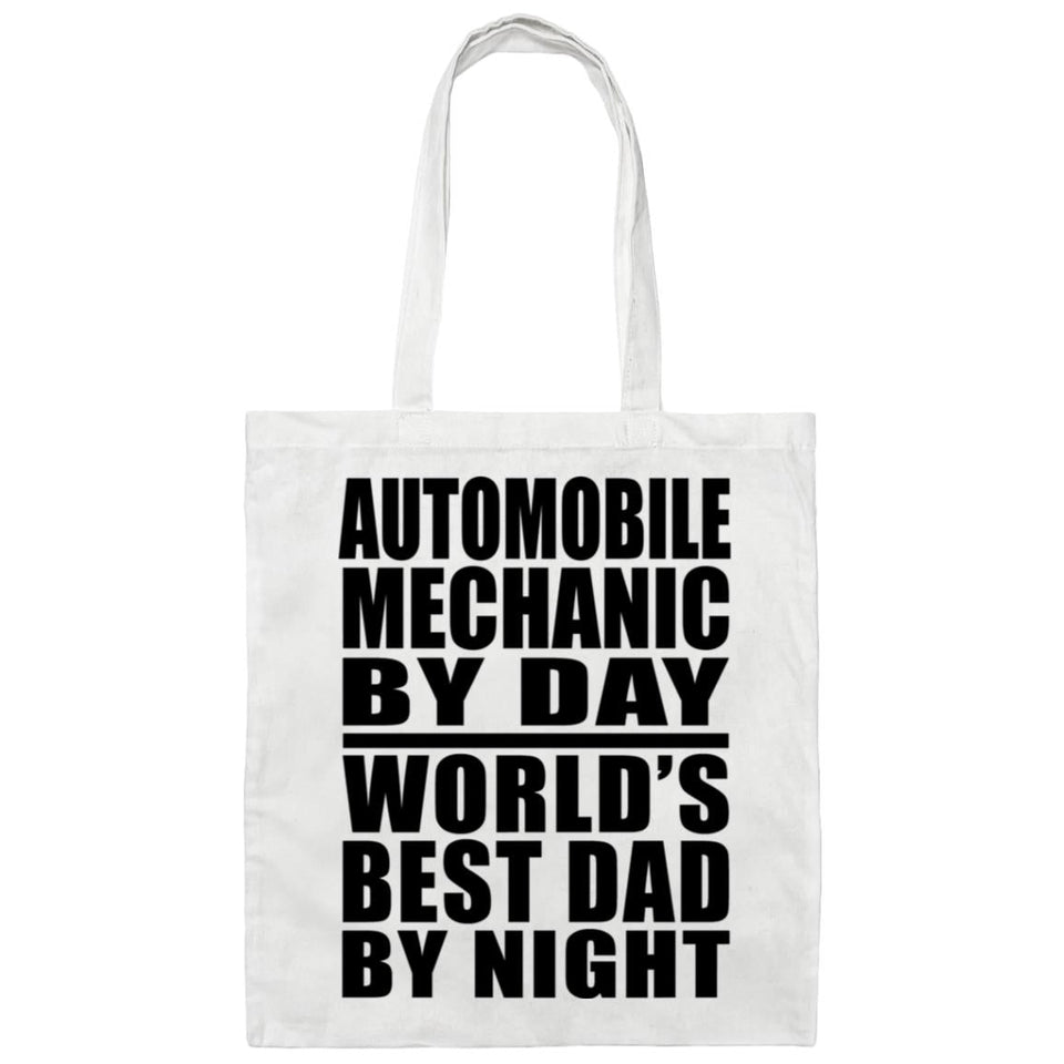 Automobile Mechanic By Day World's Best Dad By Night - Tote Bag White