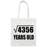 66th Birthday Square Root of 4356 Years Old - Tote Bag White