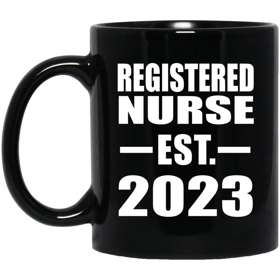 Registered Nurse Established EST. 2023 - 11oz Coffee Mug Black