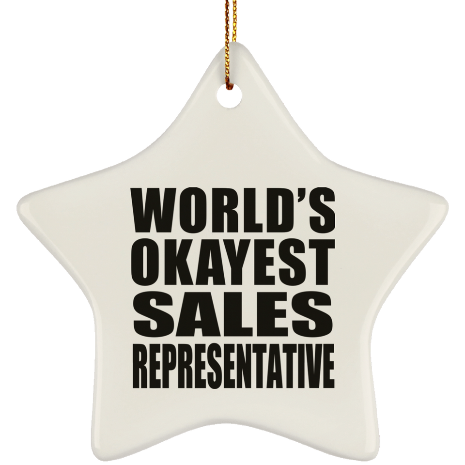World's Okayest Sales Representative - Star Ornament