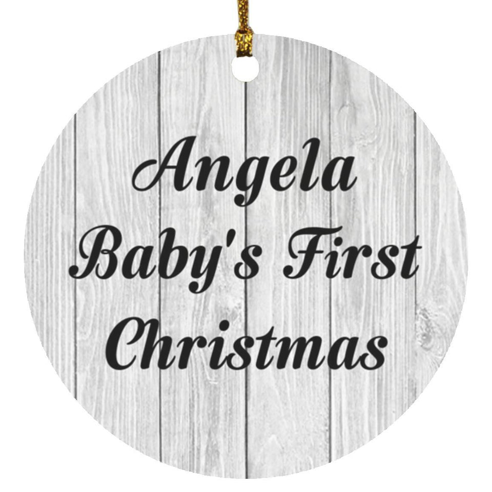 Angela Baby's First Christmas - Circle Ornament F