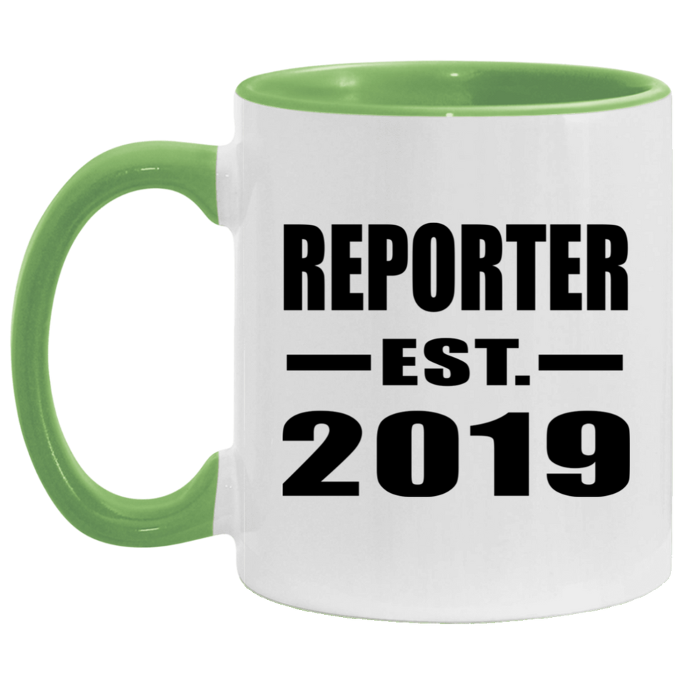 Reporter Established EST. 2019 - 11oz Accent Mug Green