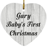 Gary Baby's First Christmas - Heart Ornament F