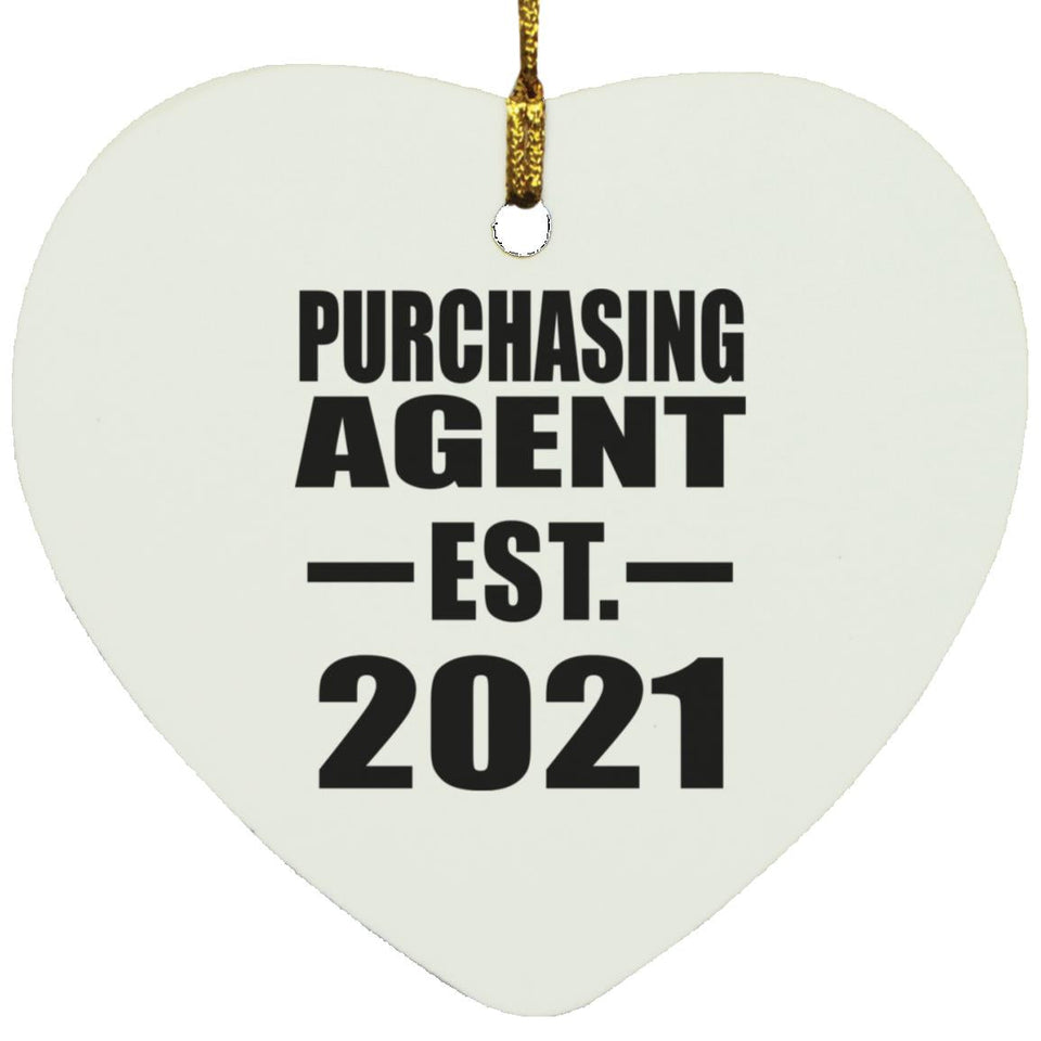 Purchasing Agent Established EST. 2021 - Heart Ornament