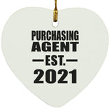 Purchasing Agent Established EST. 2021 - Heart Ornament