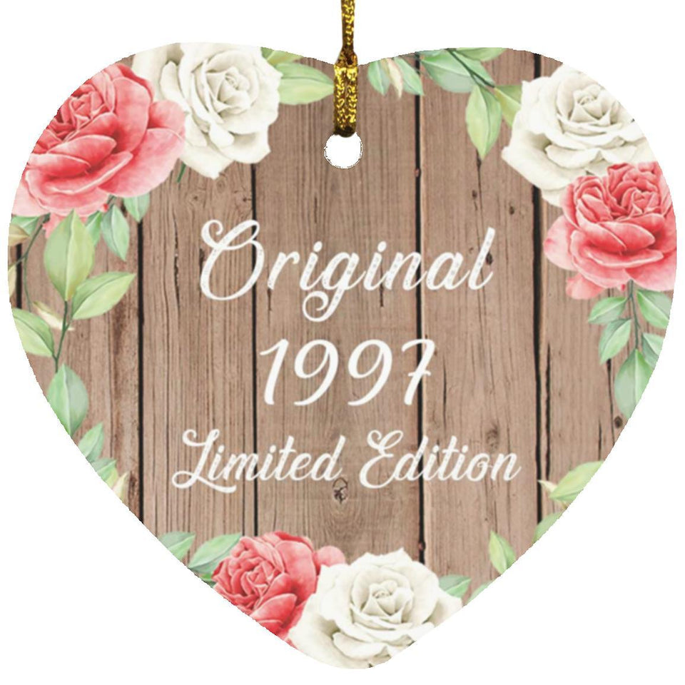 27th Birthday Original 1997 Limited Edition - Heart Ornament B