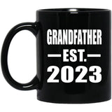 Grandfather Established EST. 2023 - 11oz Coffee Mug Black