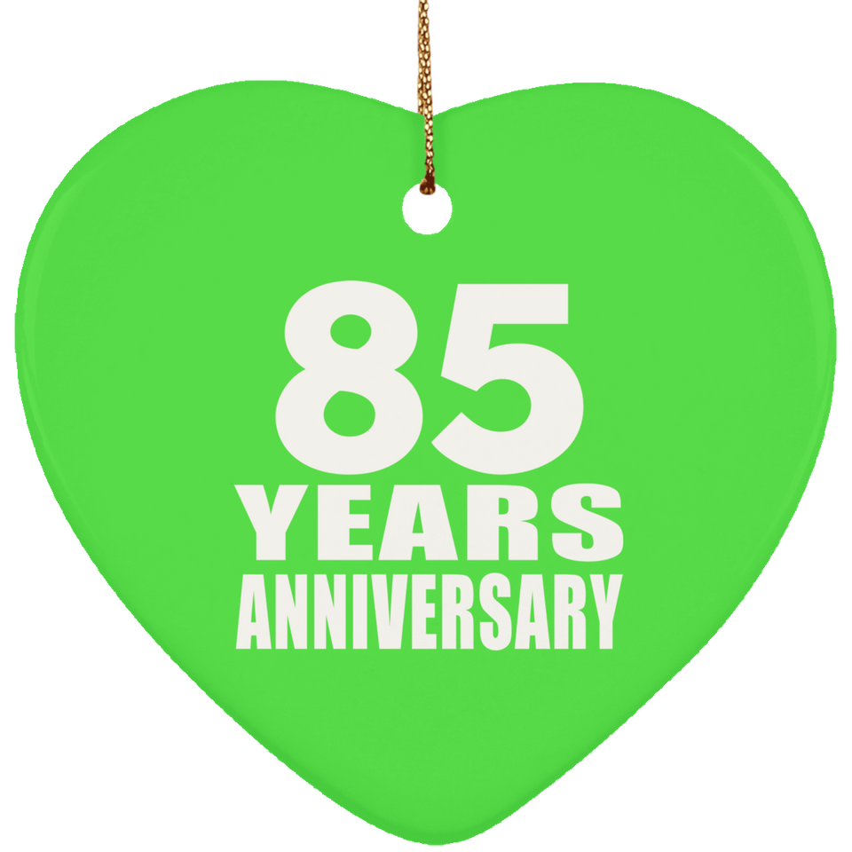 85th Anniversary 85 Years - Heart Ornament