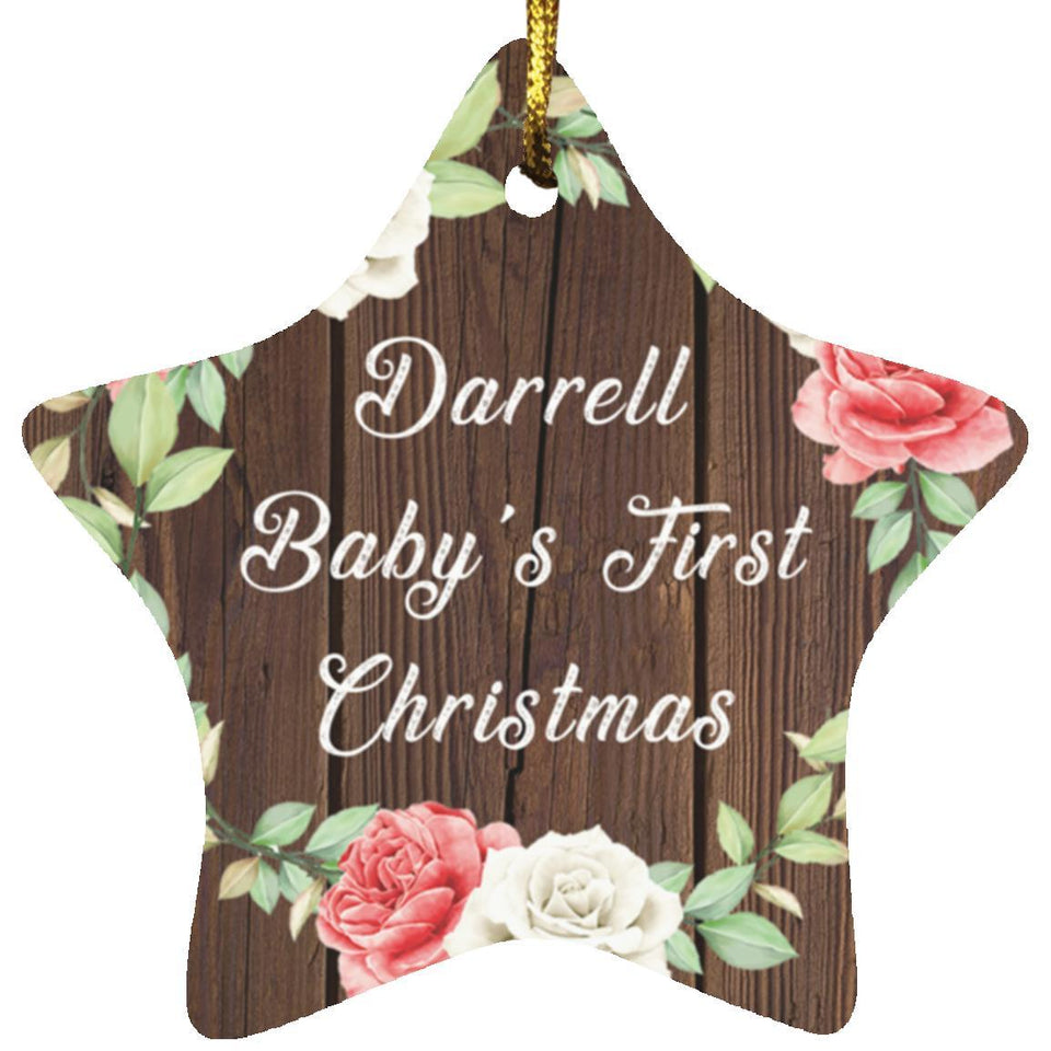 Darrell Baby's First Christmas - Star Ornament A