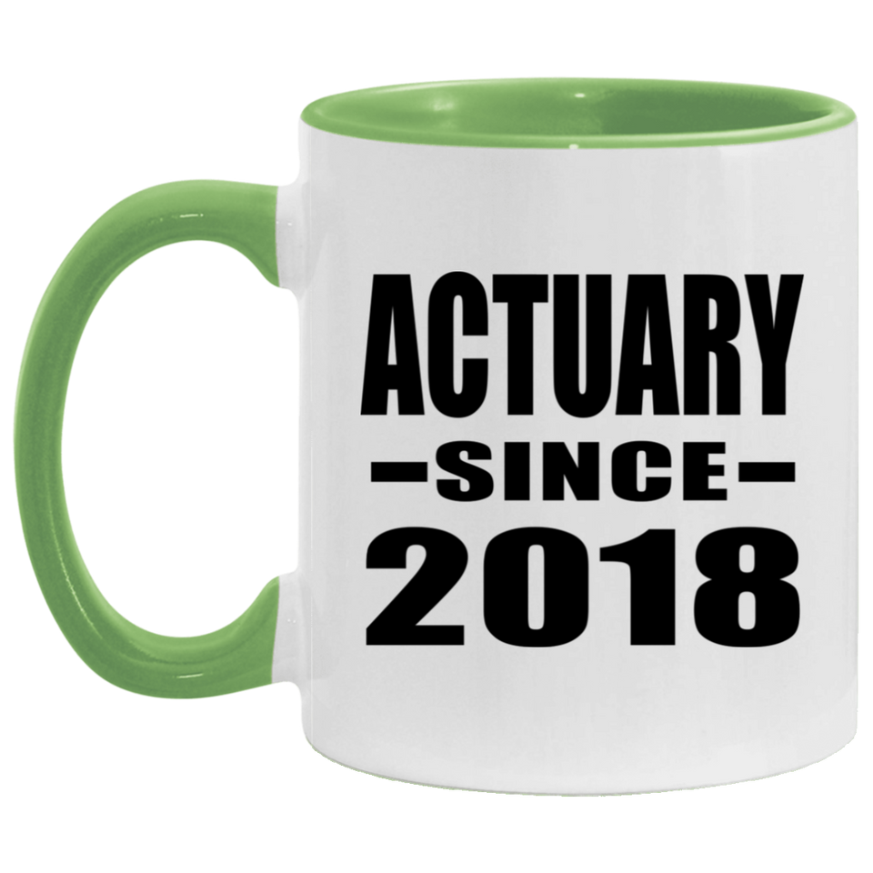 Actuary Since 2018 - 11oz Accent Mug Green