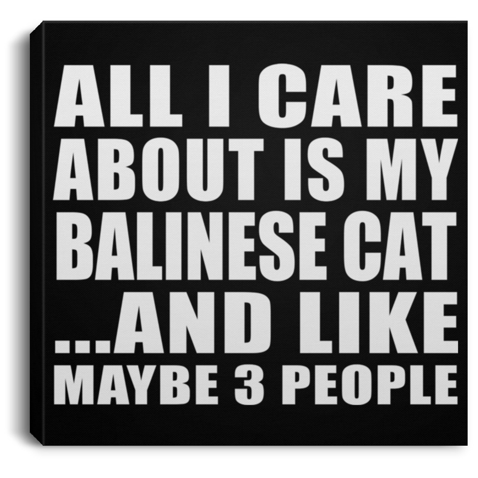 All I Care About Is My Balinese Cat - Canvas Square