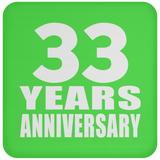 33rd Anniversary 33 Years - Drink Coaster