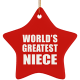 World's Greatest Niece - Star Ornament