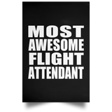 Most Awesome Flight Attendant - Poster Portrait
