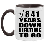 29th Anniversary Square Root of 841 Years Lifetime To Go - 11oz Accent Mug Black