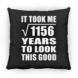 34th Birthday Took Square Root of 1156 Years To Look Good - Throw Pillow Black