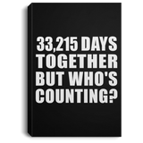 91st Anniversary 33,215 Days Together But Who's Counting - Canvas Portrait