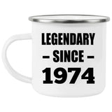 50th Birthday Legendary Since 1974 - 12oz Camping Mug