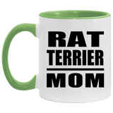 Rat Terrier Mom - 11oz Accent Mug Green