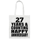 Happy 27th Anniversary 27 Years & Counting - Tote Bag White