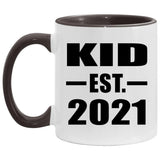 Kid Established EST. 2021 - 11oz Accent Mug Black