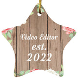 Video Editor Established Est. 2022 - Star Ornament B