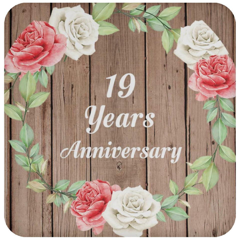 19th Anniversary 19 Years Anniversary - Drink Coaster B