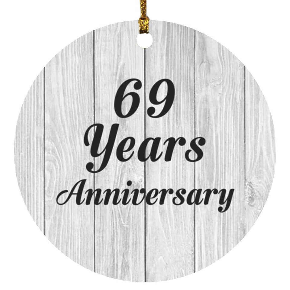 69th Anniversary 69 Years Anniversary - Circle Ornament F