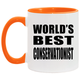 World's Best Conservationist - 11oz Accent Mug Orange