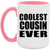 Coolest Cousin Ever - 15oz Accent Mug Pink