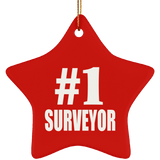 Number One #1 Surveyor - Star Ornament