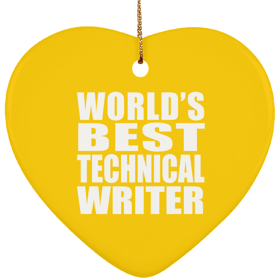 World's Best Technical Writer - Heart Ornament