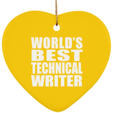 World's Best Technical Writer - Heart Ornament