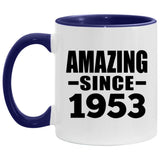 71st Birthday Amazing Since 1953 - 11oz Accent Mug Purple