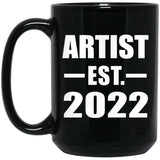 Artist Established EST. 2022 - 15oz Coffee Mug Black
