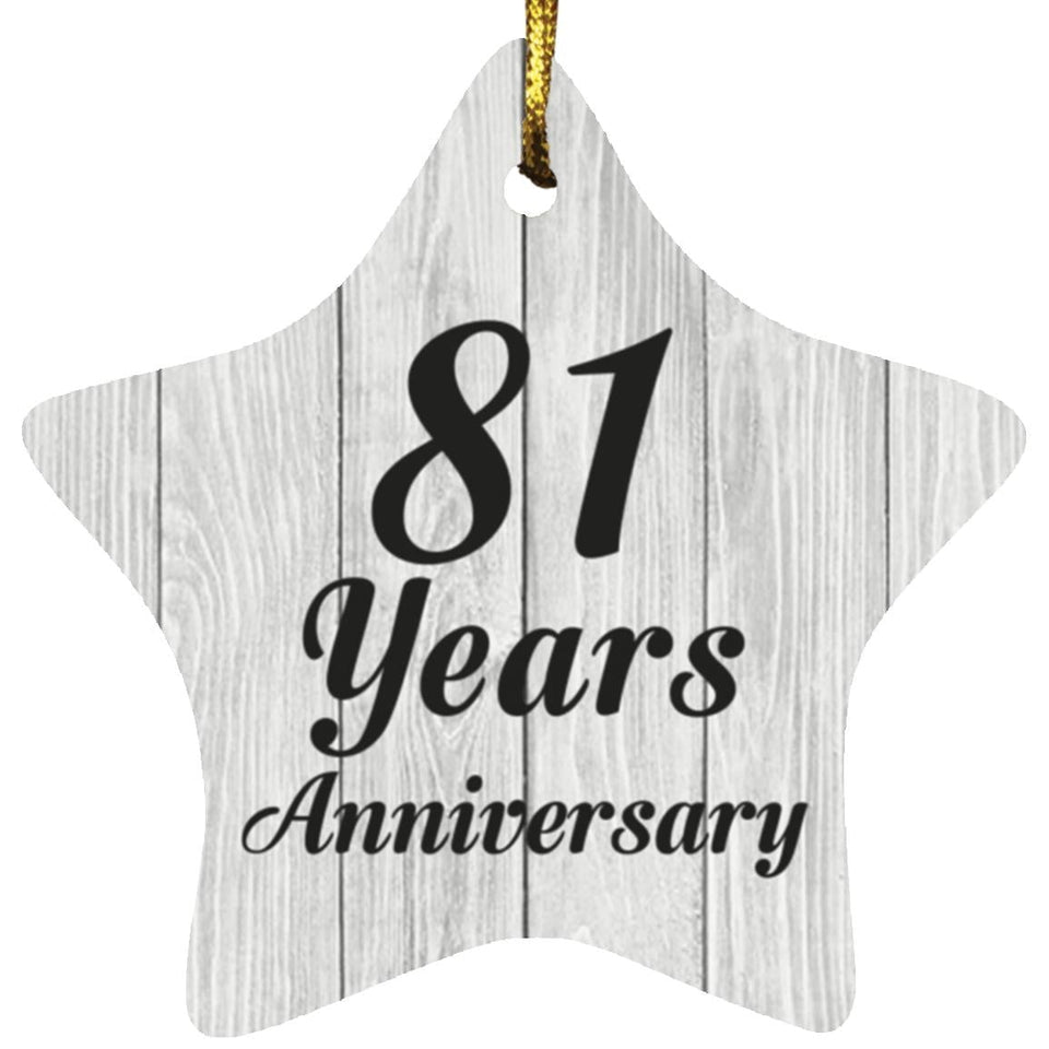 81st Anniversary 81 Years Anniversary - Star Ornament F