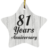 81st Anniversary 81 Years Anniversary - Star Ornament F