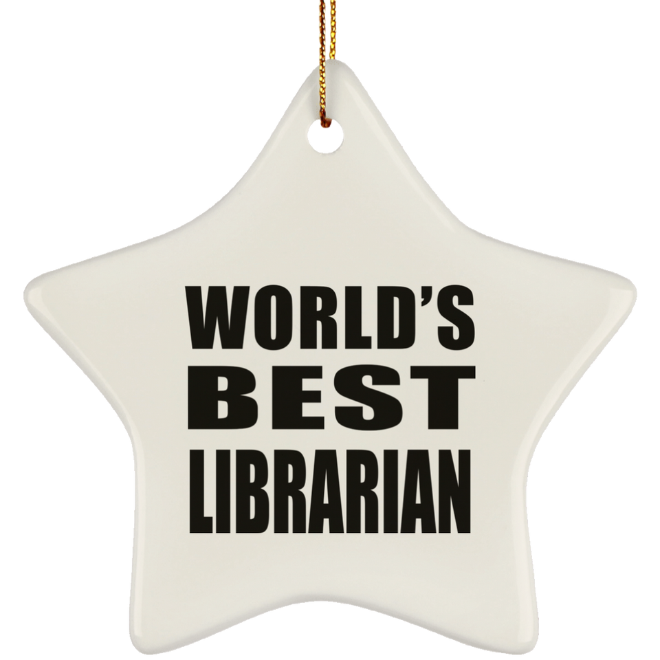 World's Best Librarian - Star Ornament