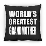 World's Greatest Grandmother - Throw Pillow Black