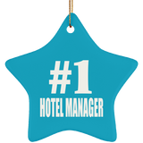 Number One #1 Hotel Manager - Star Ornament