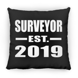 Surveyor Established EST. 2019 - Throw Pillow Black
