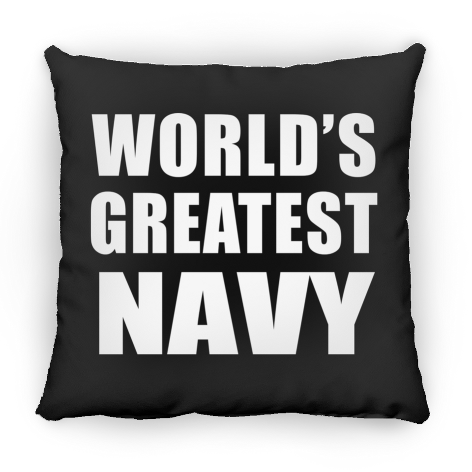 World's Greatest Navy - Throw Pillow Black