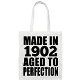 122nd Birthday Made In 1902 Aged To Perfection - Tote Bag White
