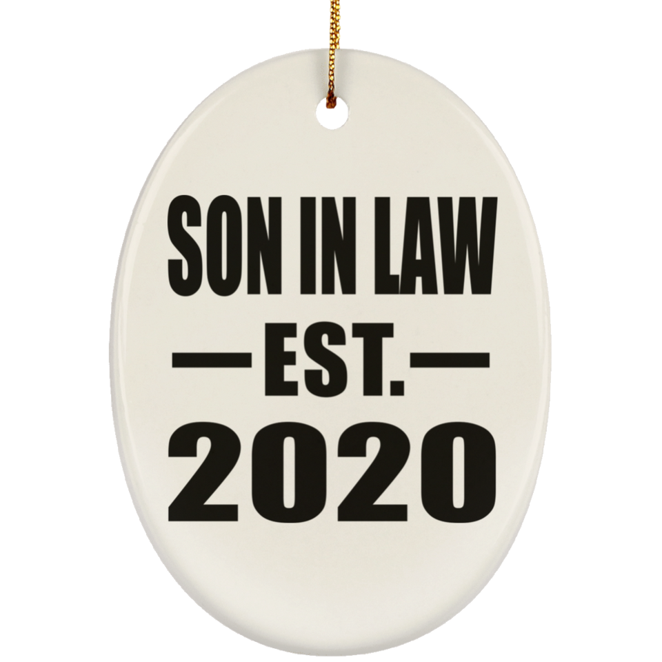 Son In Law Established EST. 2020 - Oval Ornament