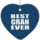 Best Gran Ever - Heart Ornament