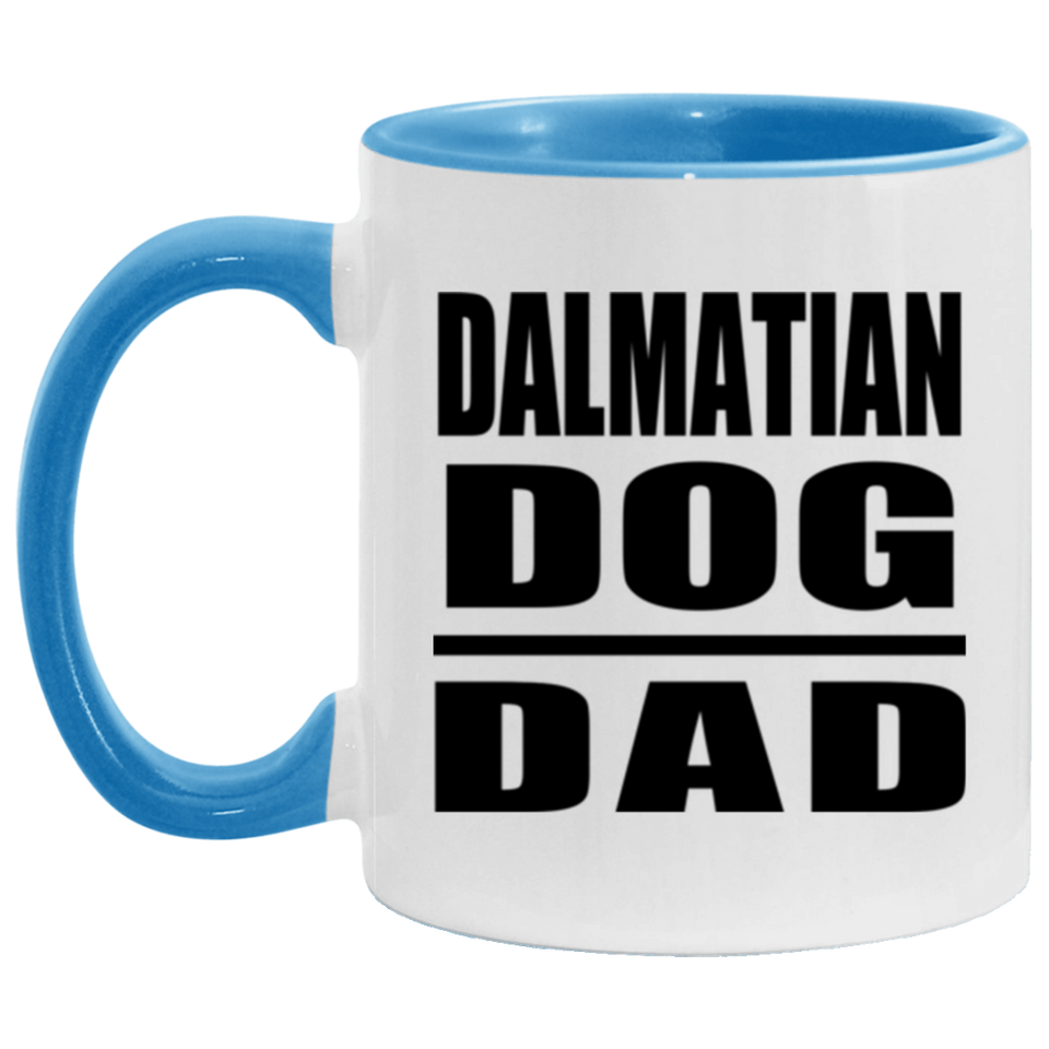 Dalmatian Dog Dad - 11oz Accent Mug Blue